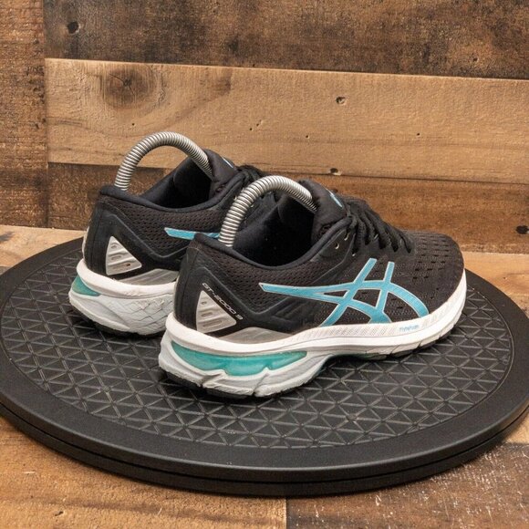 ASICS GT 2000-9 WOMENS ATHLETIC SHOES RUNNING WALKING GYM BLACK BLUE LOW SZ 7.5 - Picture 8 of 9